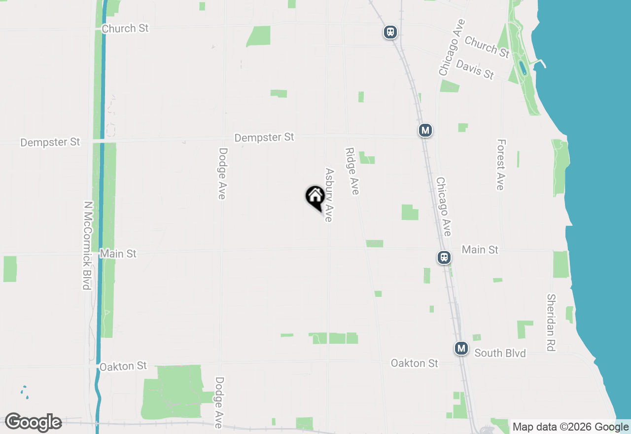 Map of 1003 Wesley Avenue, Evanston, IL 60202