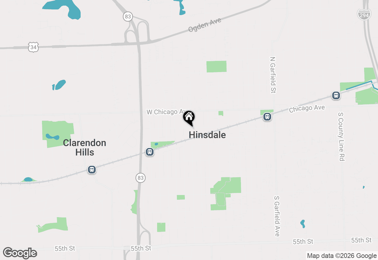 Map of 104 S Monroe Street, Hinsdale, IL 60521