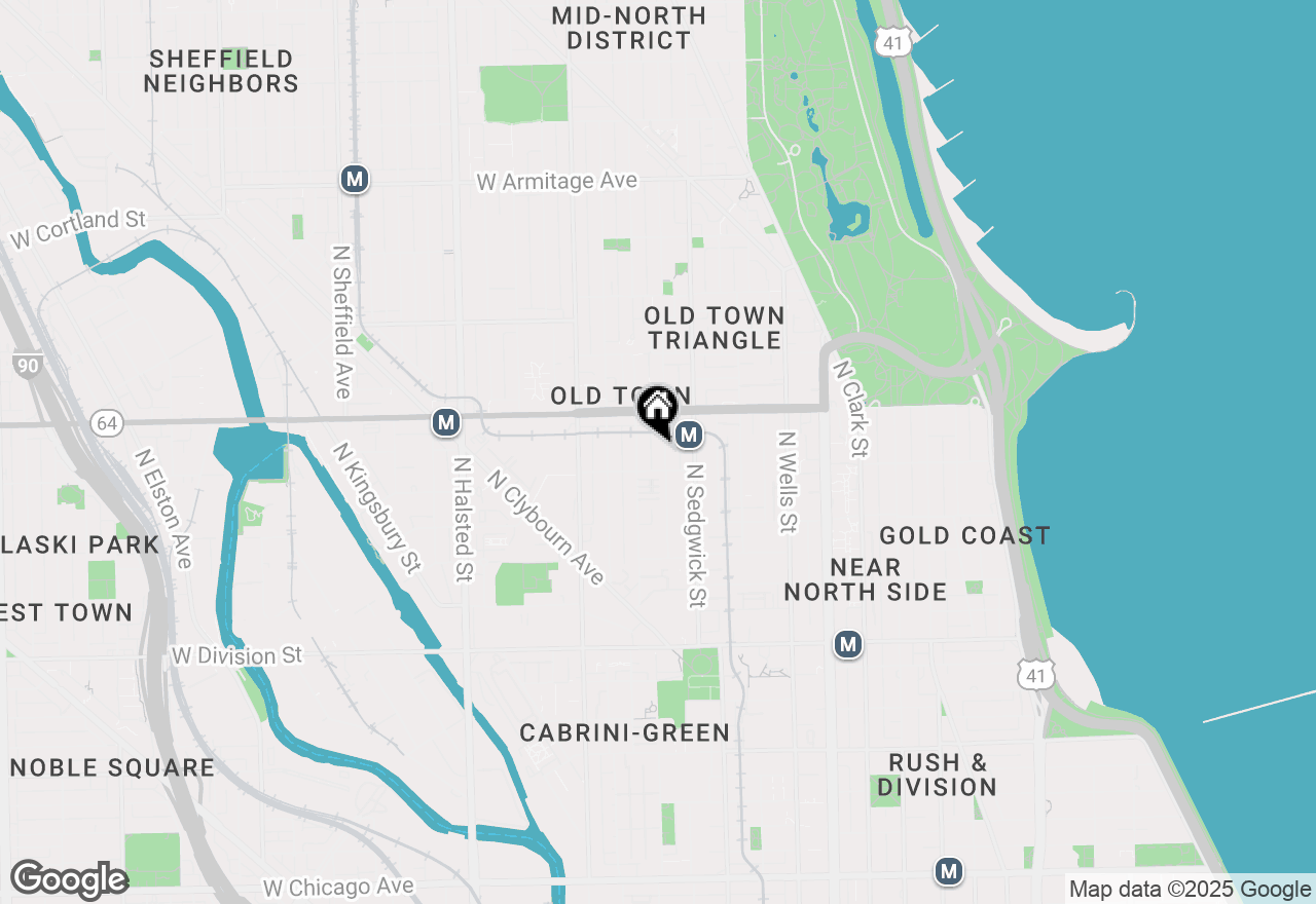 Map of 1518 N Hudson Avenue #3, Chicago, IL 60610