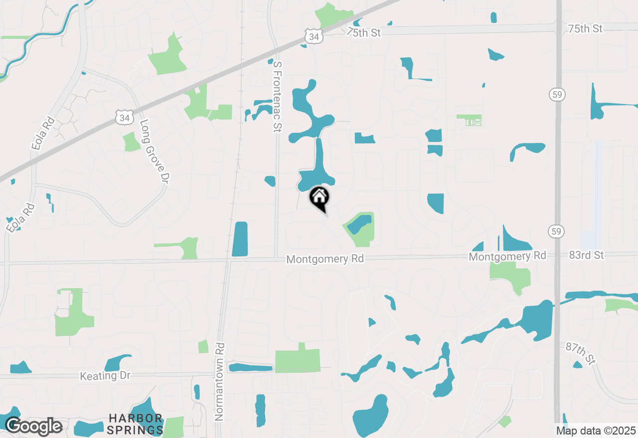 Map of 3401 Charlemaine Drive, Aurora, IL 60504