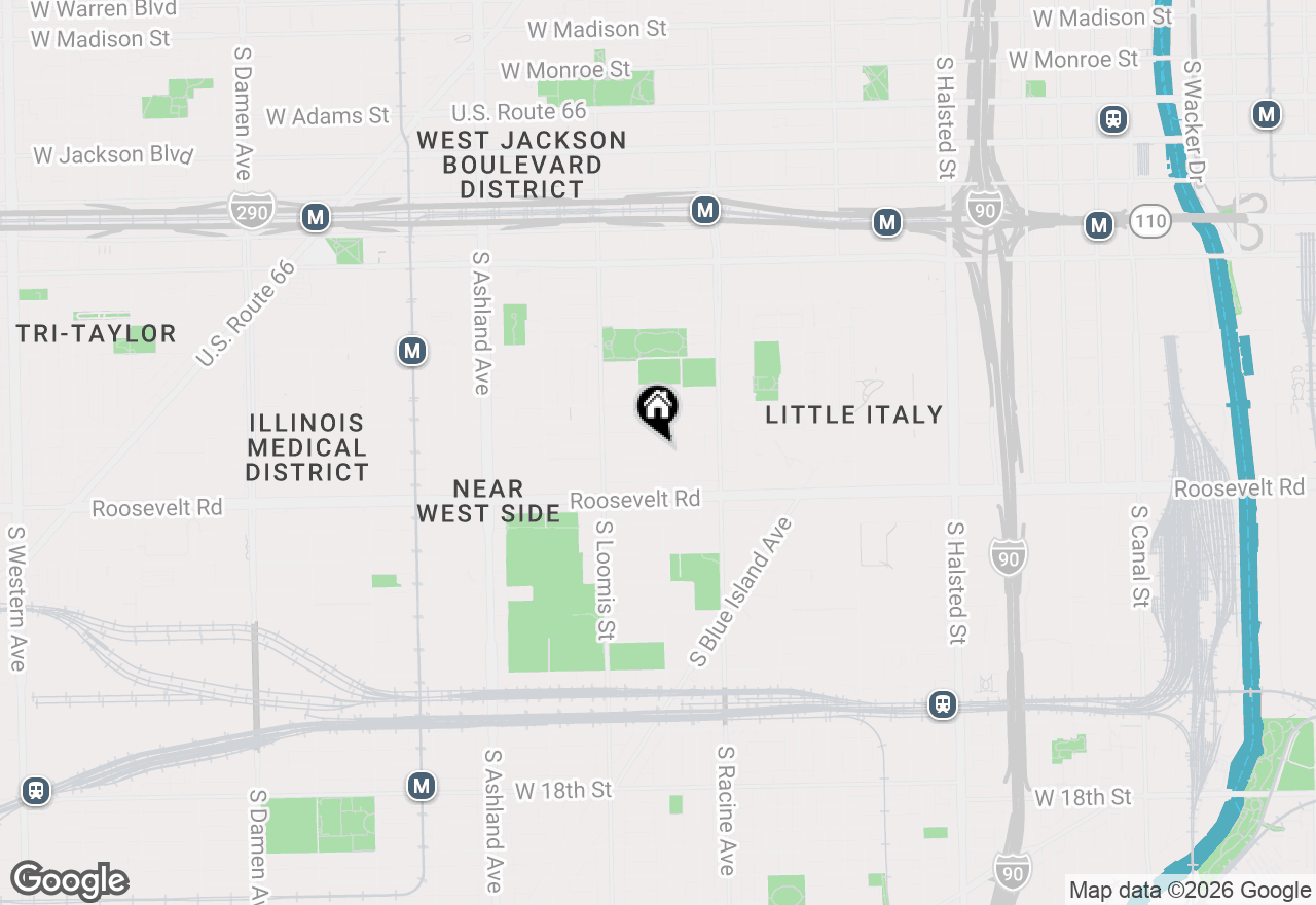 Map of 1301 W Fillmore Street #B, Chicago, IL 60607