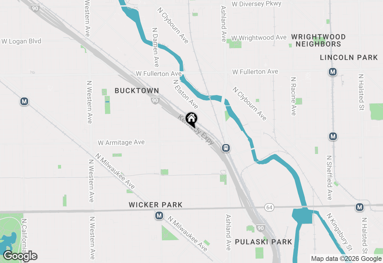 Map of 2034 N Avondale Avenue #2N, Chicago, IL 60614