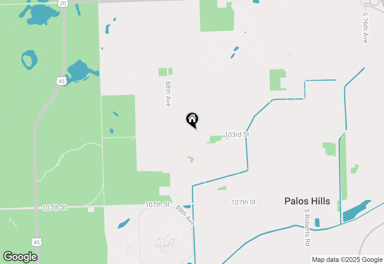 Map of 8632 W 103rd Street, Palos Hills, IL 60465