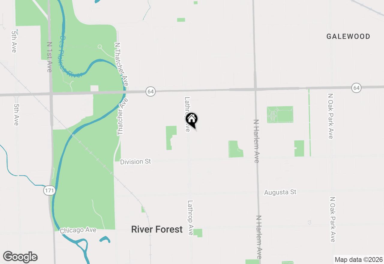Map of 1329 Lathrop Avenue, River Forest, IL 60305
