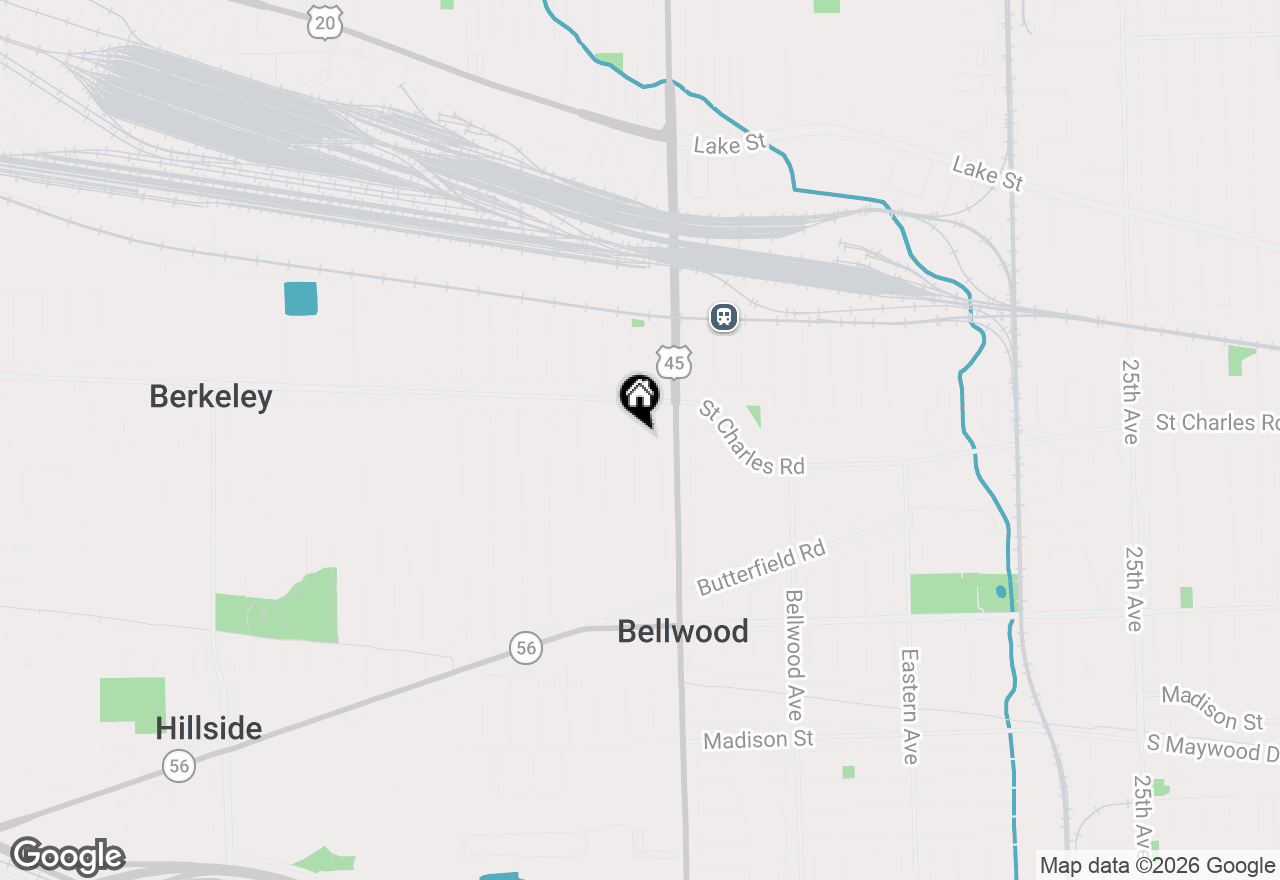 Map of (Address confidential), Bellwood, Illinois 60104