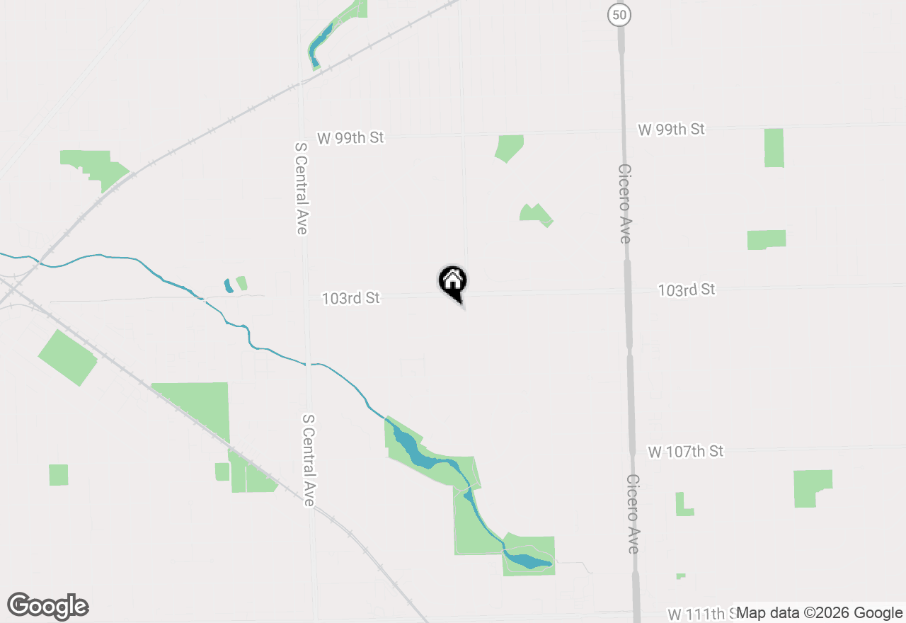 Map of 10313 S Cook Avenue, Oak Lawn, IL 60453