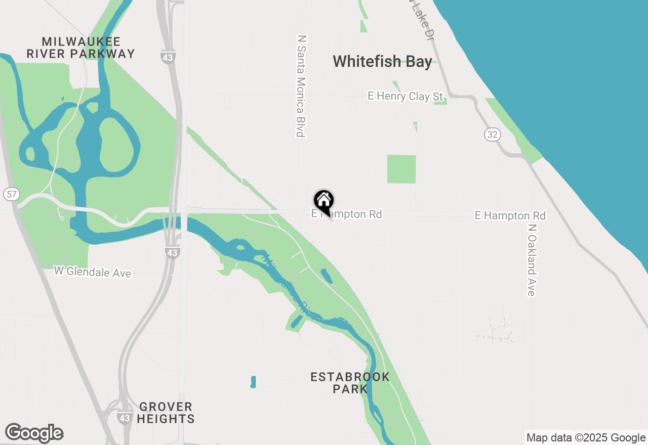 Map of 4781 N Diversey Blvd, Whitefish Bay, WI 53211