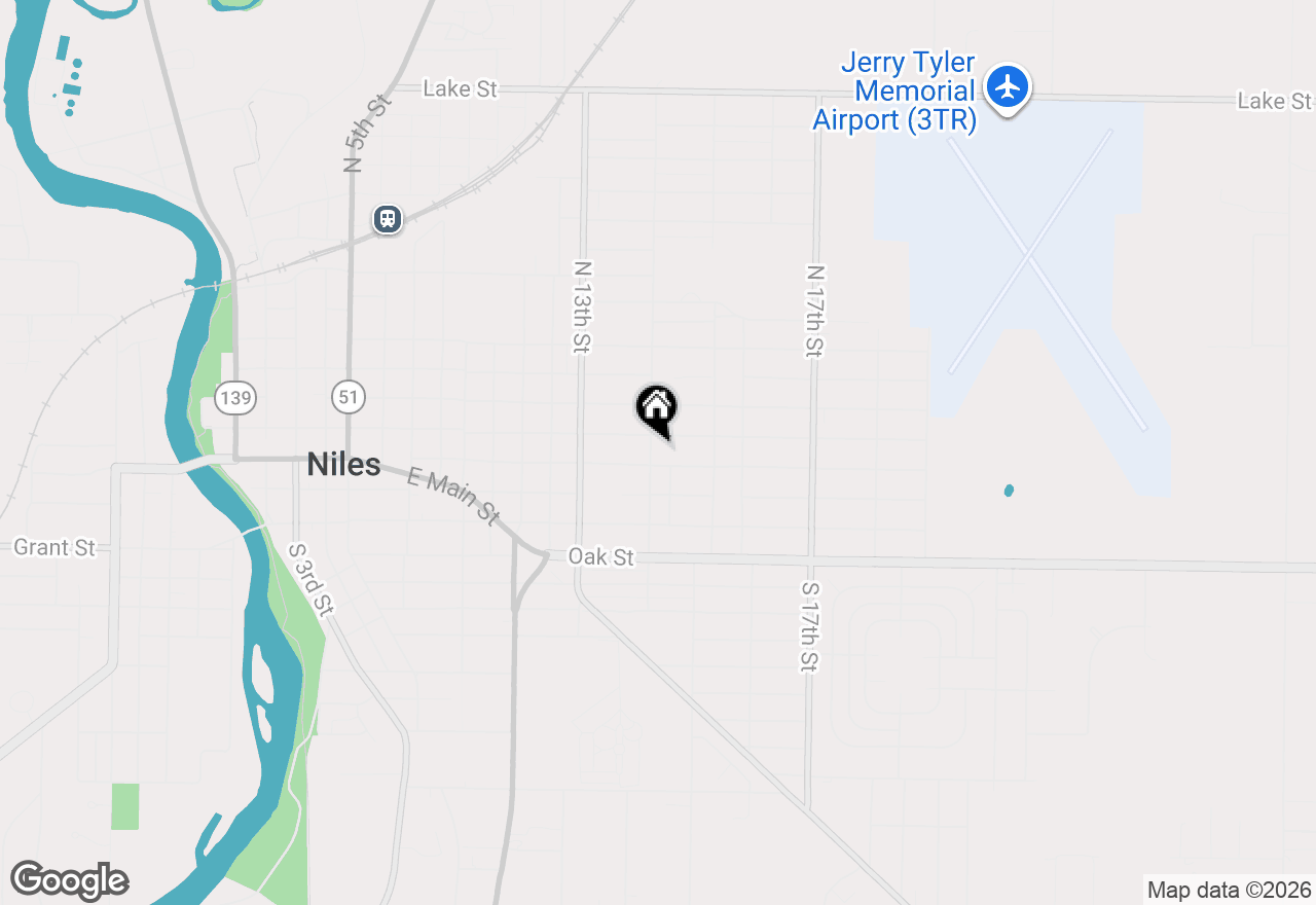 Map of 211 N 14th Street, Niles, MI 49120