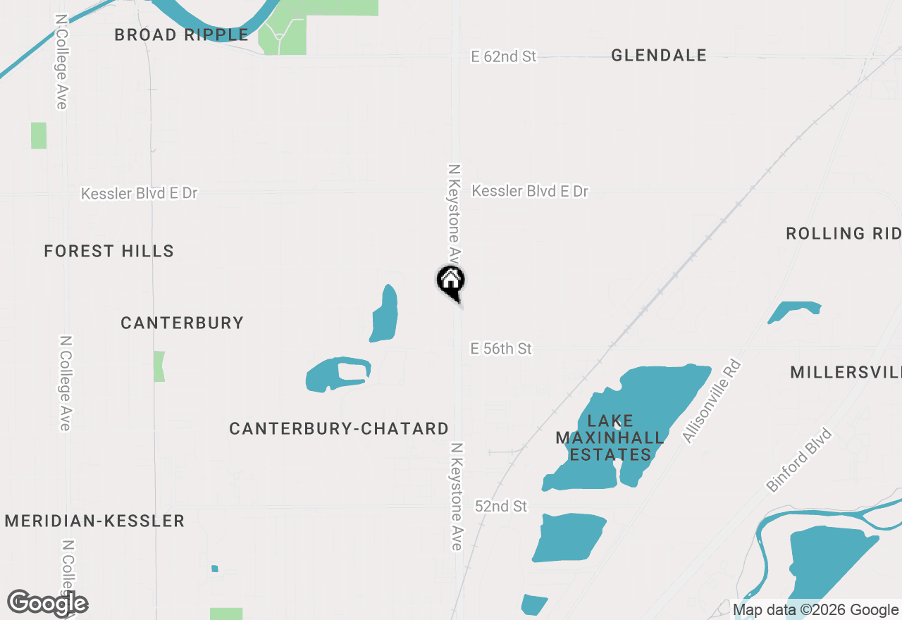 Map of 5704 N Keystone Avenue, Indianapolis, IN 46220