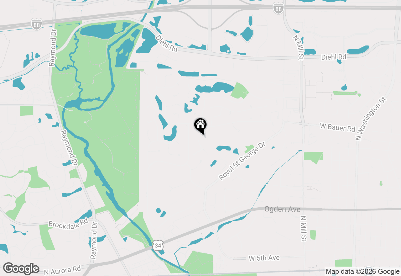 Map of 1420 Calcutta Lane, Naperville, IL 60563