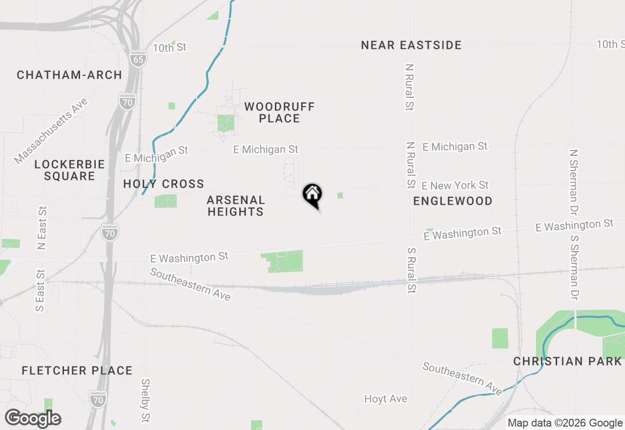 Map of 207 N Hamilton Avenue, Indianapolis, IN 46201