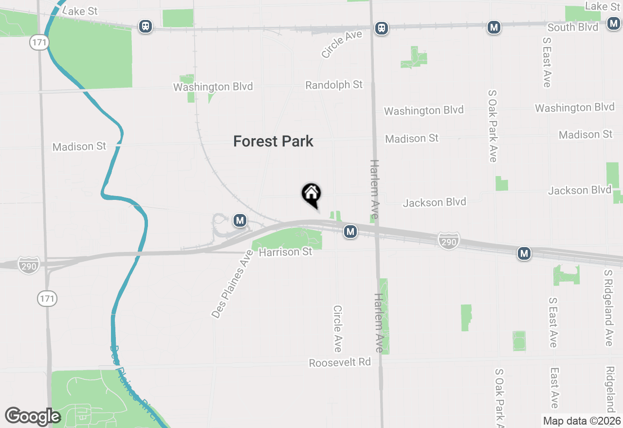 Map of 632 Thomas Avenue, Forest Park, IL 60130