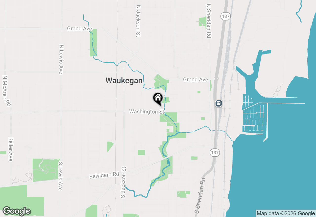 Map of 10-12 N Park Avenue, Waukegan, IL 60085