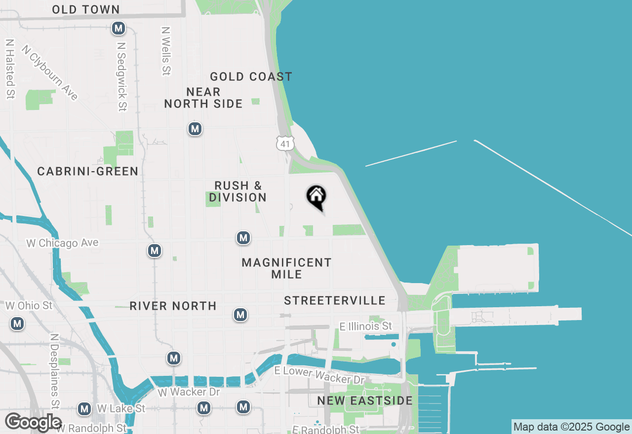 Map of 201 E Chestnut Street #19F, Chicago, IL 60611