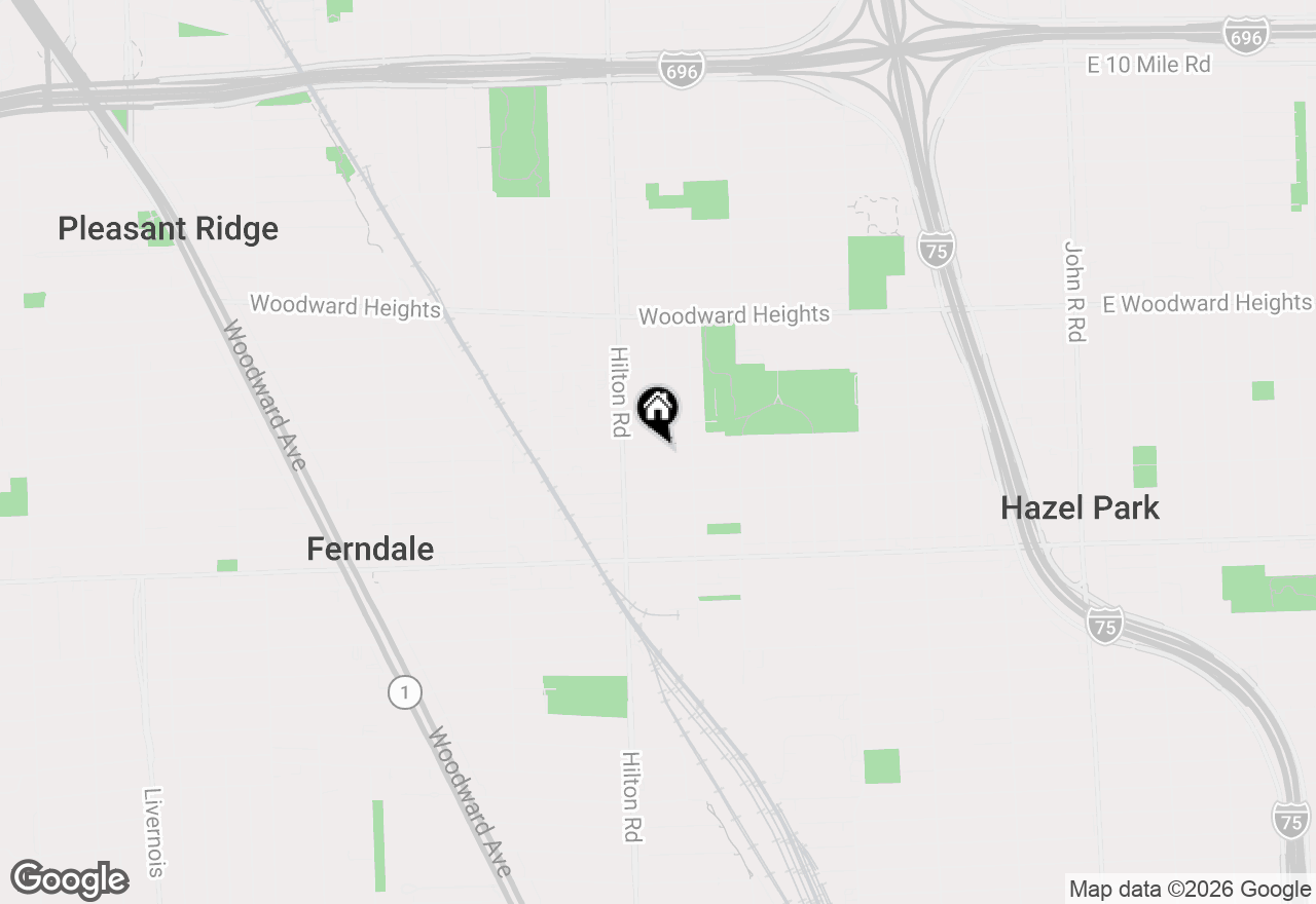 Map of 1220 Orchard Street, Ferndale, MI 48220