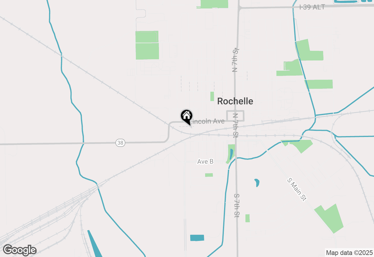 Map of 1215 W 2nd Avenue, Rochelle, IL 61068