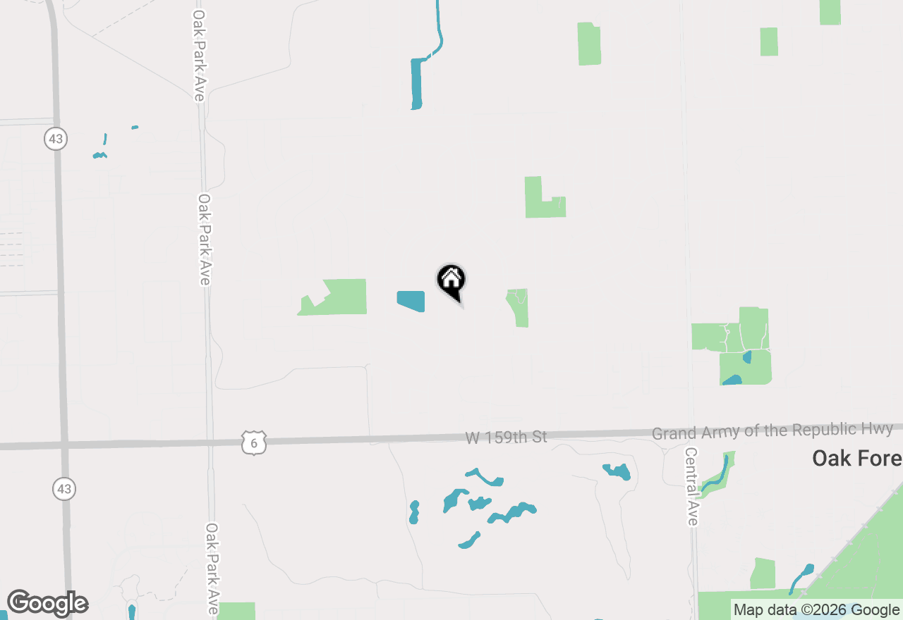 Map of 15548 Vista Drive, Oak Forest, IL 60452