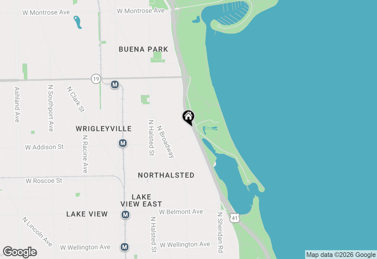 Map of 3600 N Lake Shore Drive #1504, Chicago, IL 60613