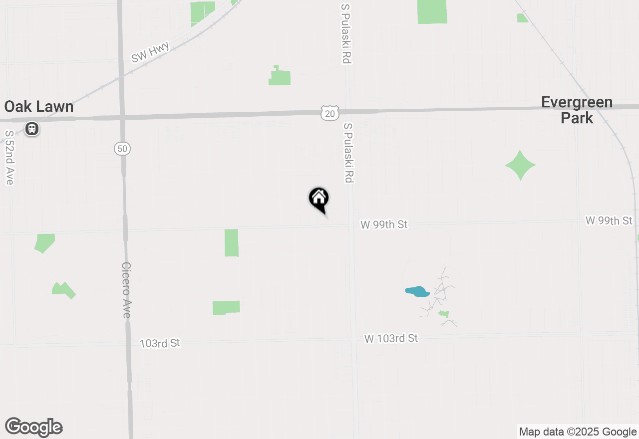 Map of 9818 S Karlov Avenue #D, Oak Lawn, IL 60453