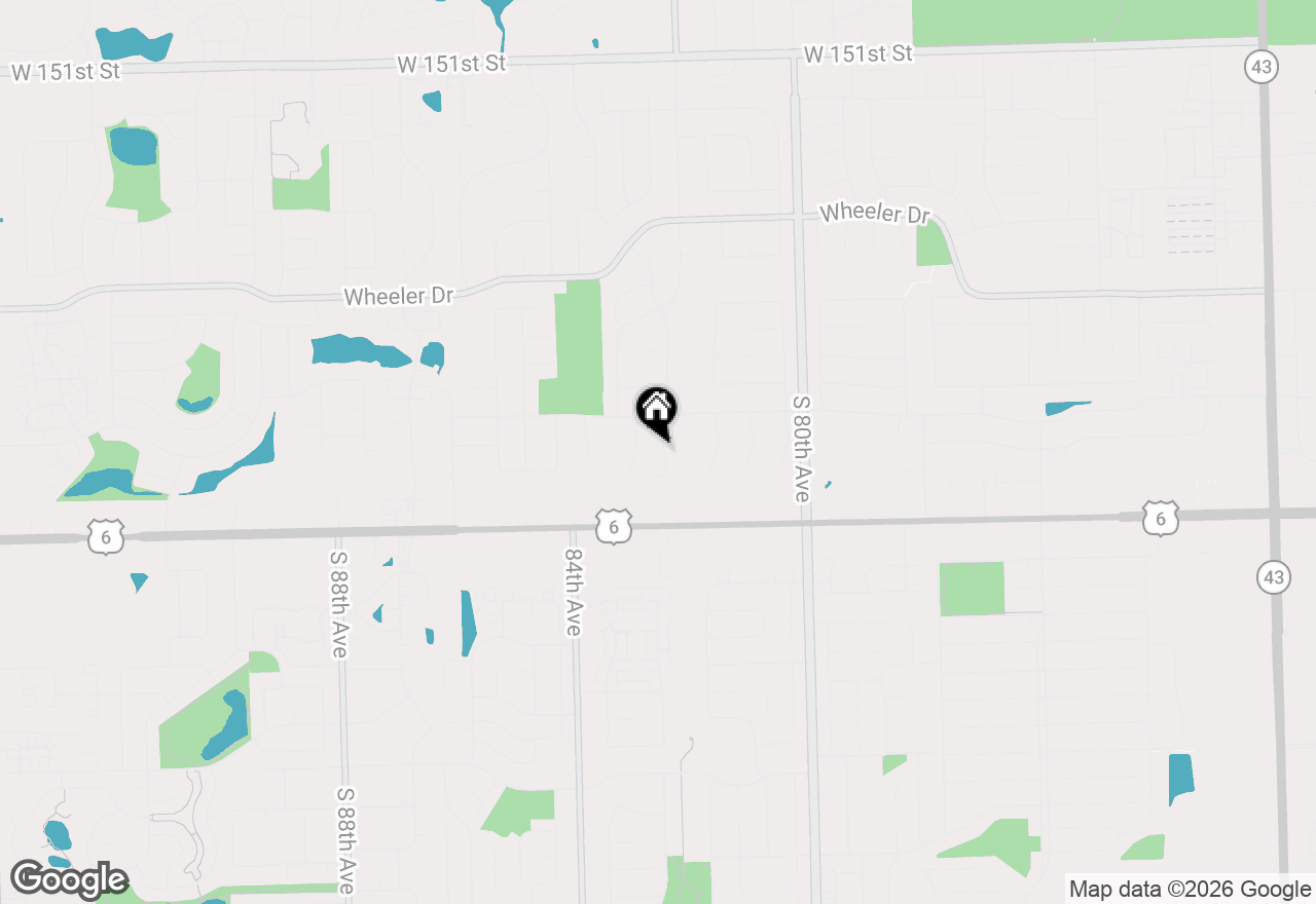 Map of 15712 S Sunset Ridge Court #1N, Orland Park, IL 60462