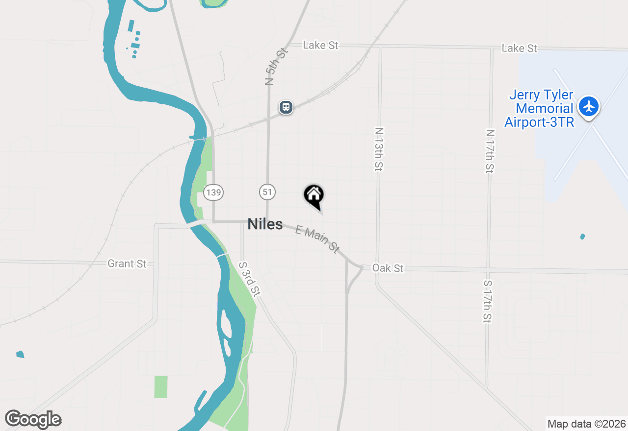 Map of 211 N 8th Street, Niles, MI 49120