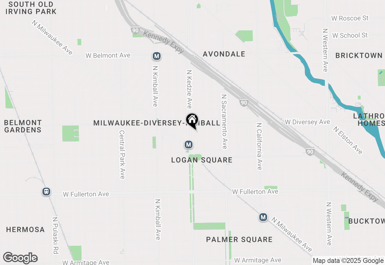 Map of 2725 N Kedzie Avenue #2, Chicago, IL 60647