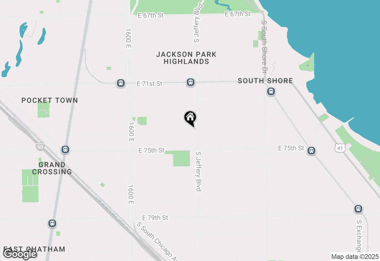 Map of 1934 E 74th Street #304, Chicago, IL 60649