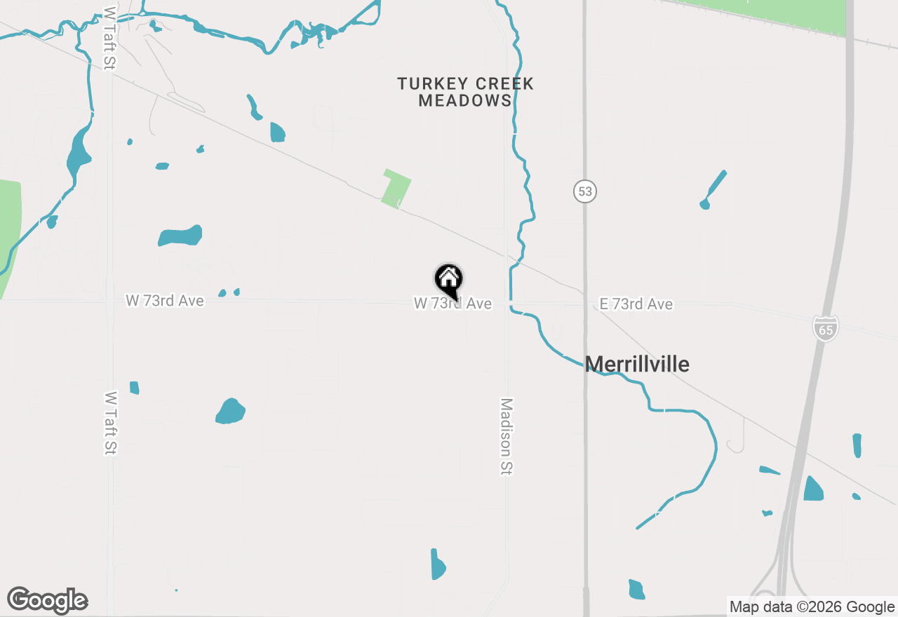 Map of 751 W 73rd Avenue, Merrillville, IN 46410