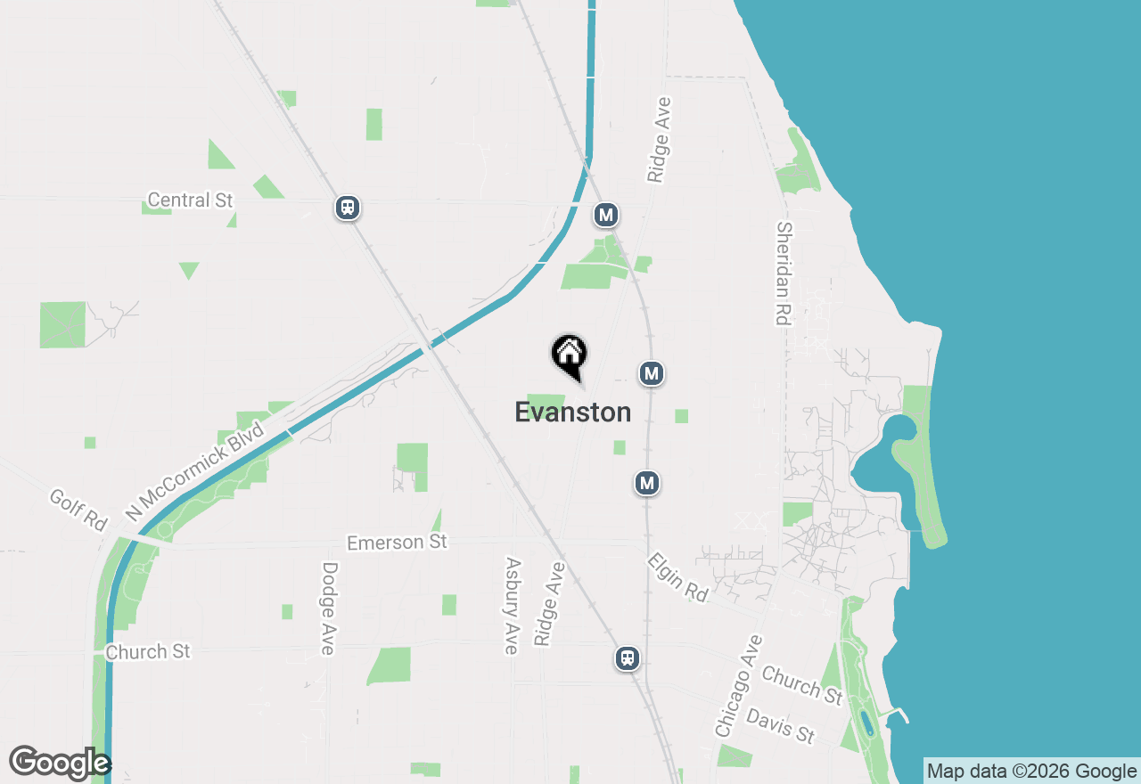 Map of 1125 Leonard Place, Evanston, IL 60201