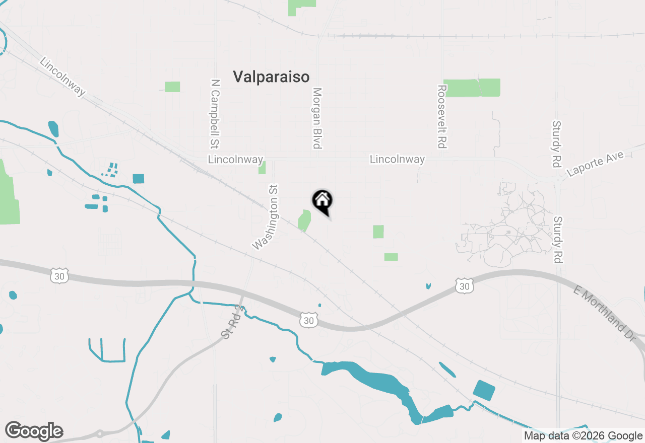 Map of 303 Union Street, Valparaiso, IN 46383