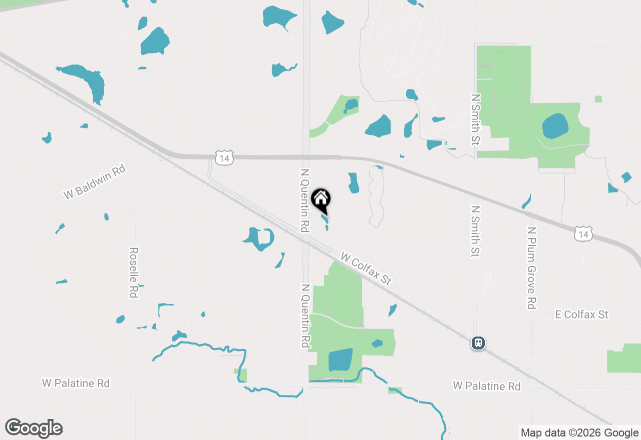 Map of 525 N Quentin Road #411, Palatine, IL 60067