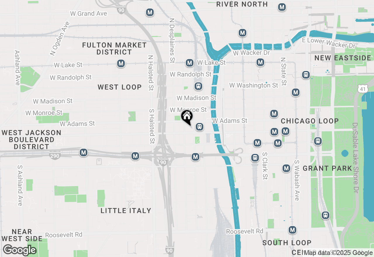 Map of 565 W Quincy Street #1410, Chicago, IL 60661