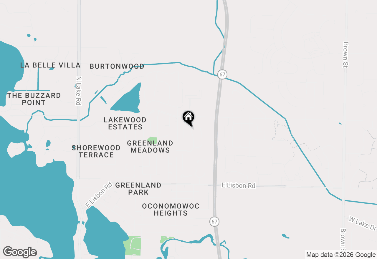 Map of 1288 Northview Dr, Oconomowoc, WI 53066