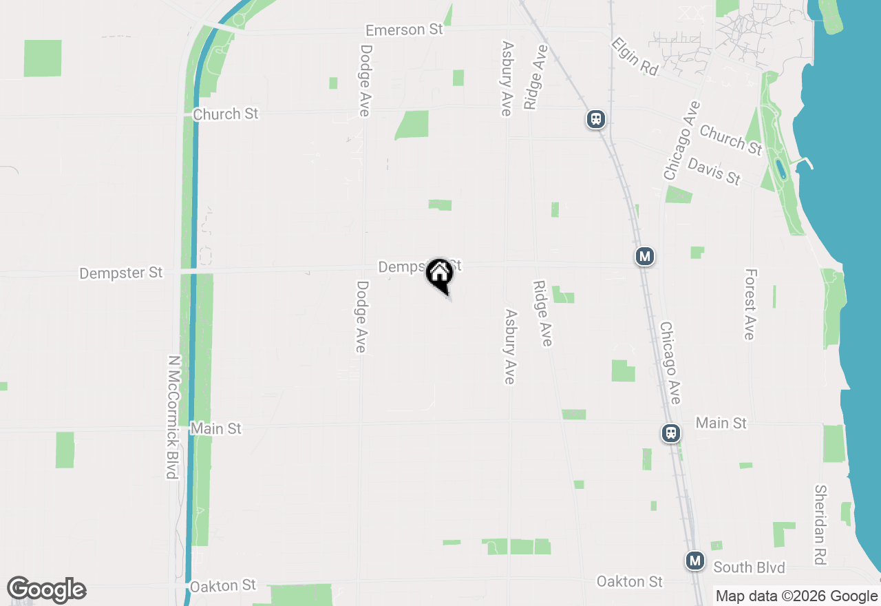 Map of 1201 Florence Avenue, Evanston, IL 60202