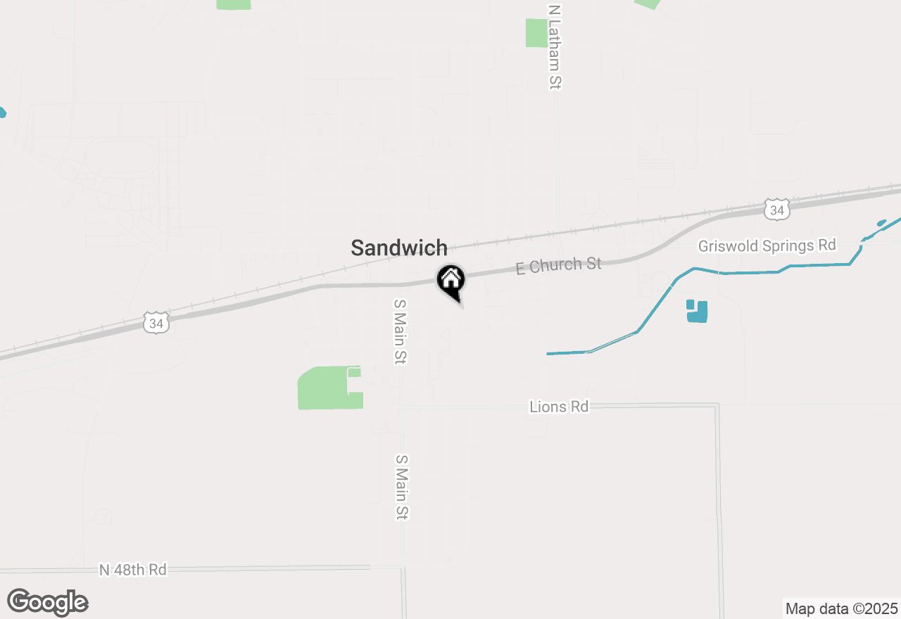 Map of 320 Pearl Street, Sandwich, IL 60548