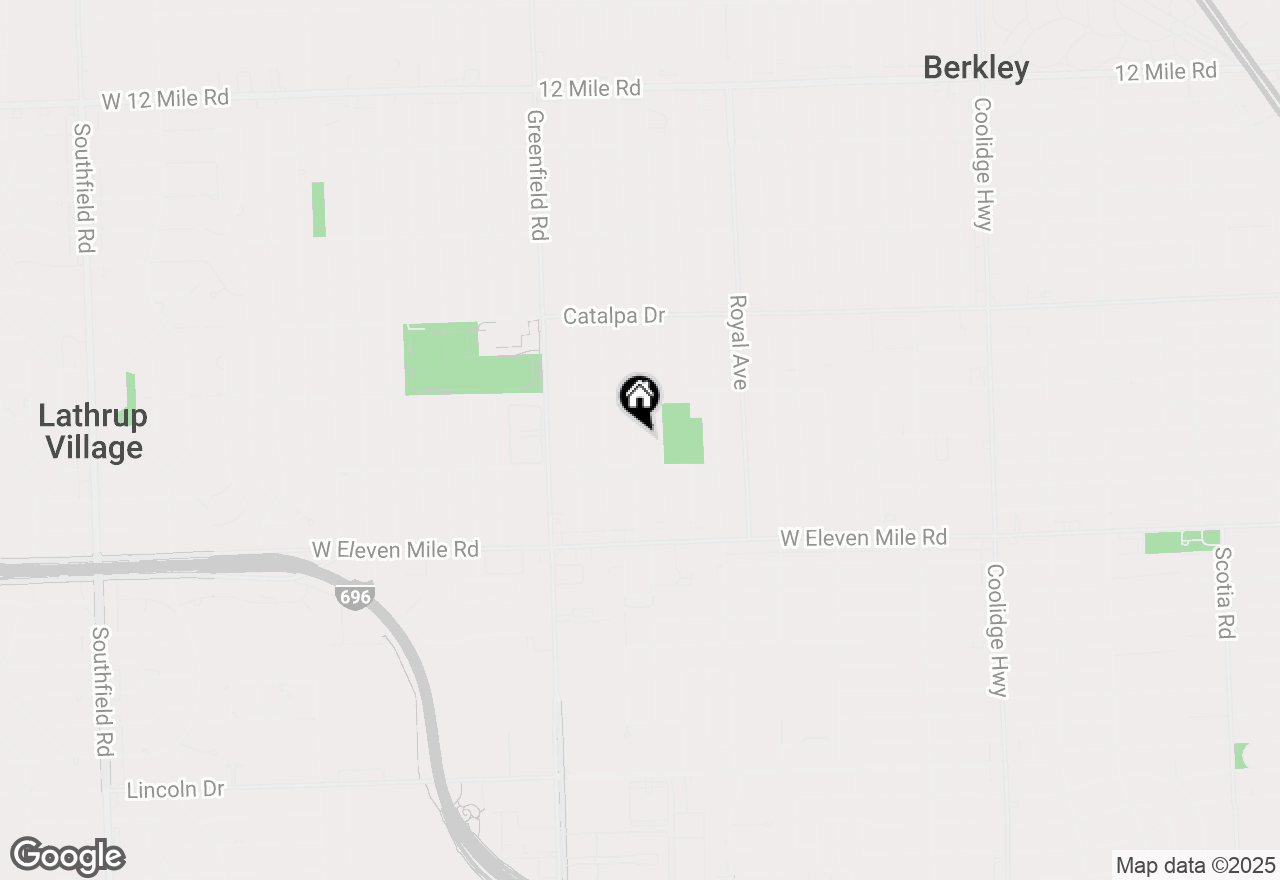 Map of 2092 Cummings Avenue, Berkley, MI 48072