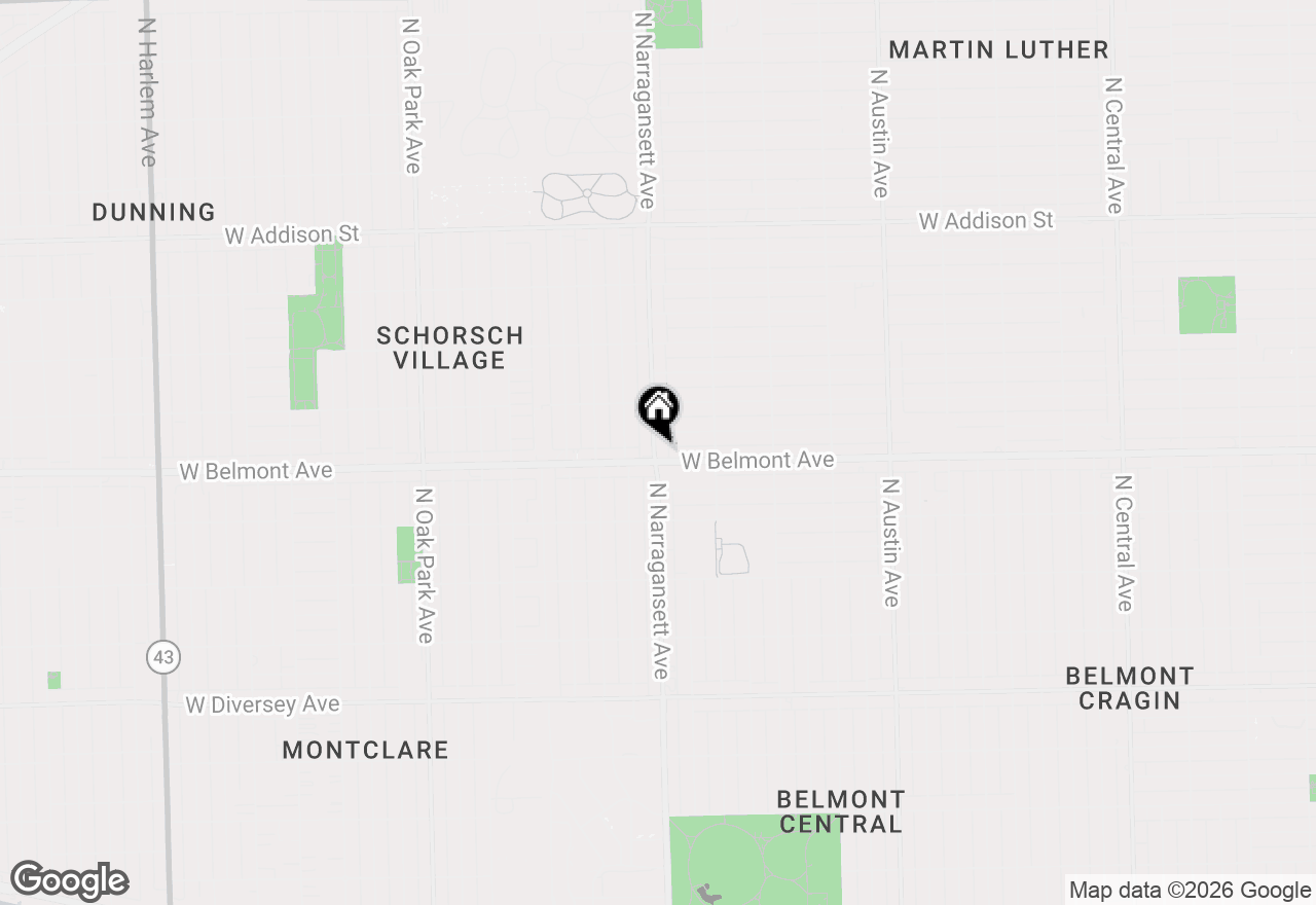 Map of 3207 N Narragansett Avenue #306, Chicago, IL 60634