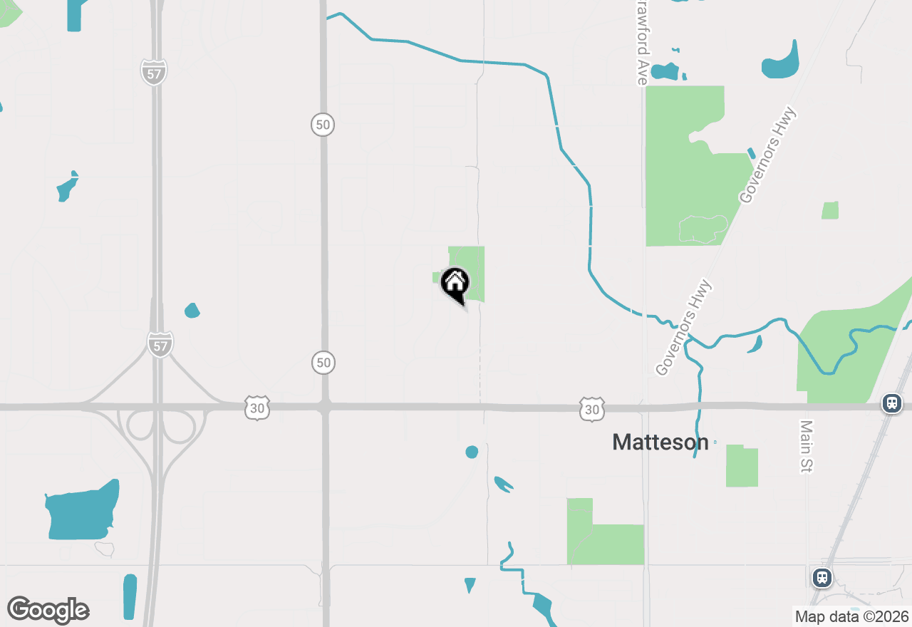Map of 847 College Avenue, Matteson, IL 60443