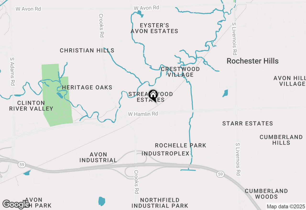 Map of 1934 Burning Bush, Rochester Hills, MI 48309