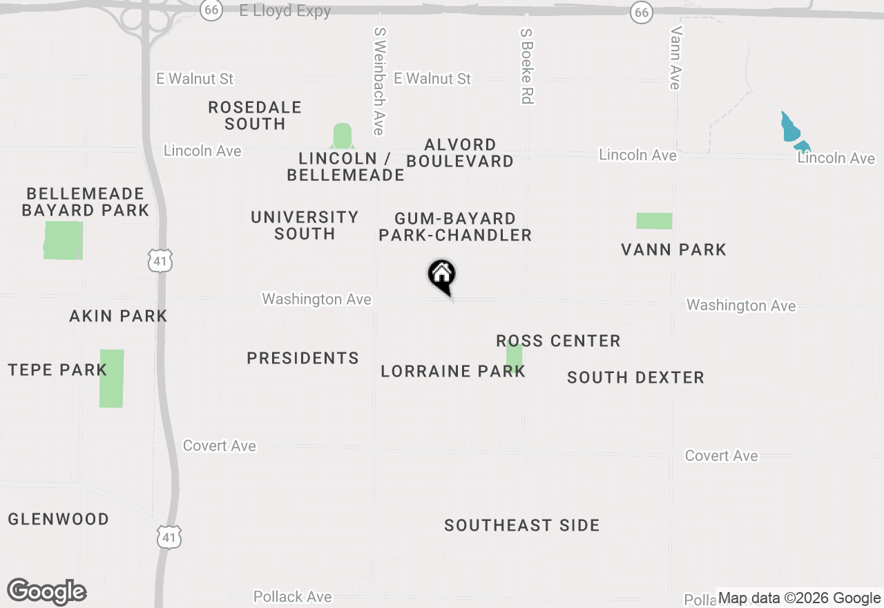 Map of 2161 Washington Avenue, Evansville, IN 47714