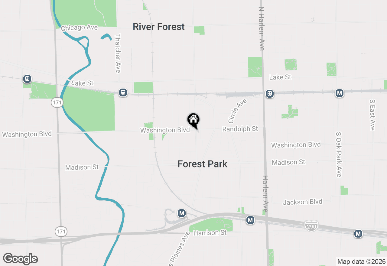 Map of 7605 Washington Boulevard, River Forest, IL 60305
