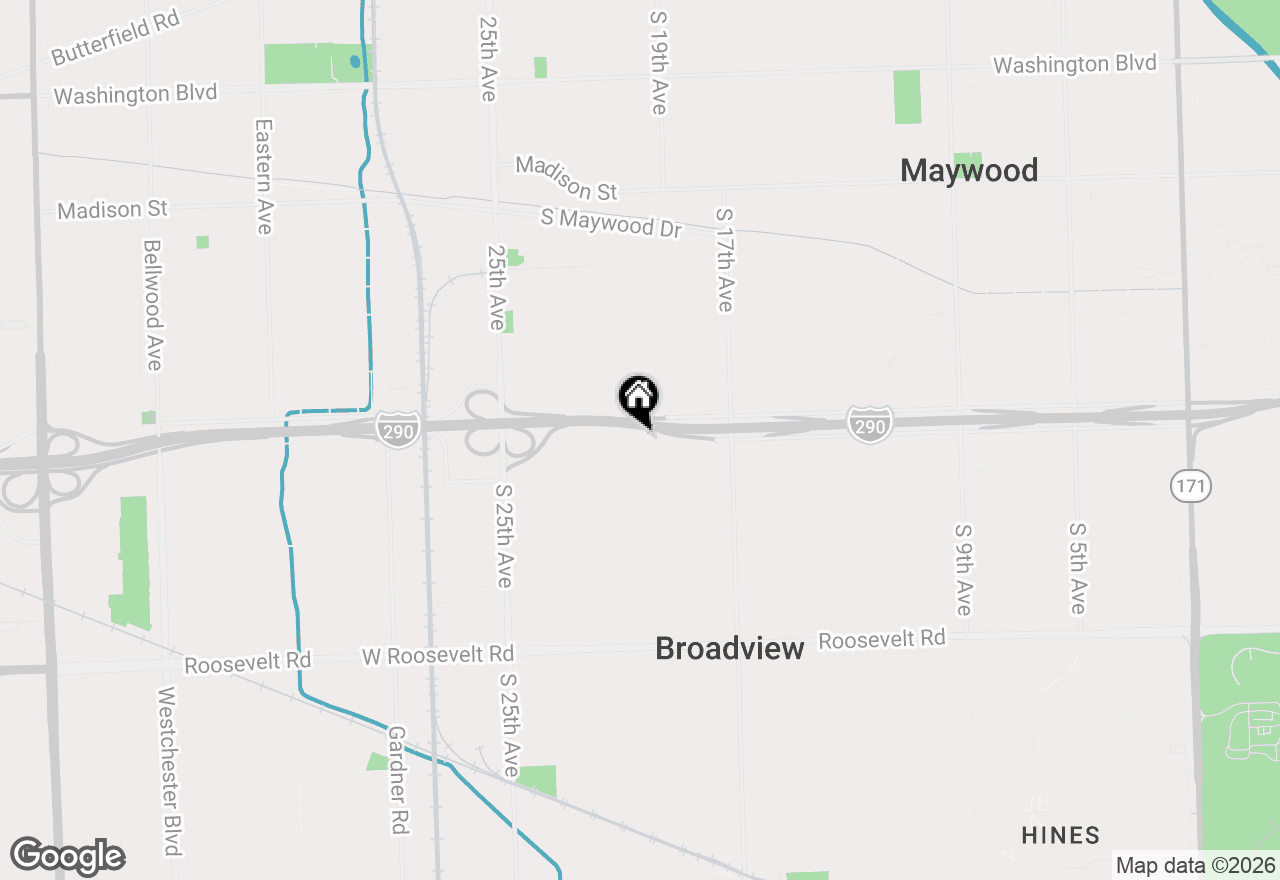 Map of 1812 S 20th Avenue, Maywood, IL 60153