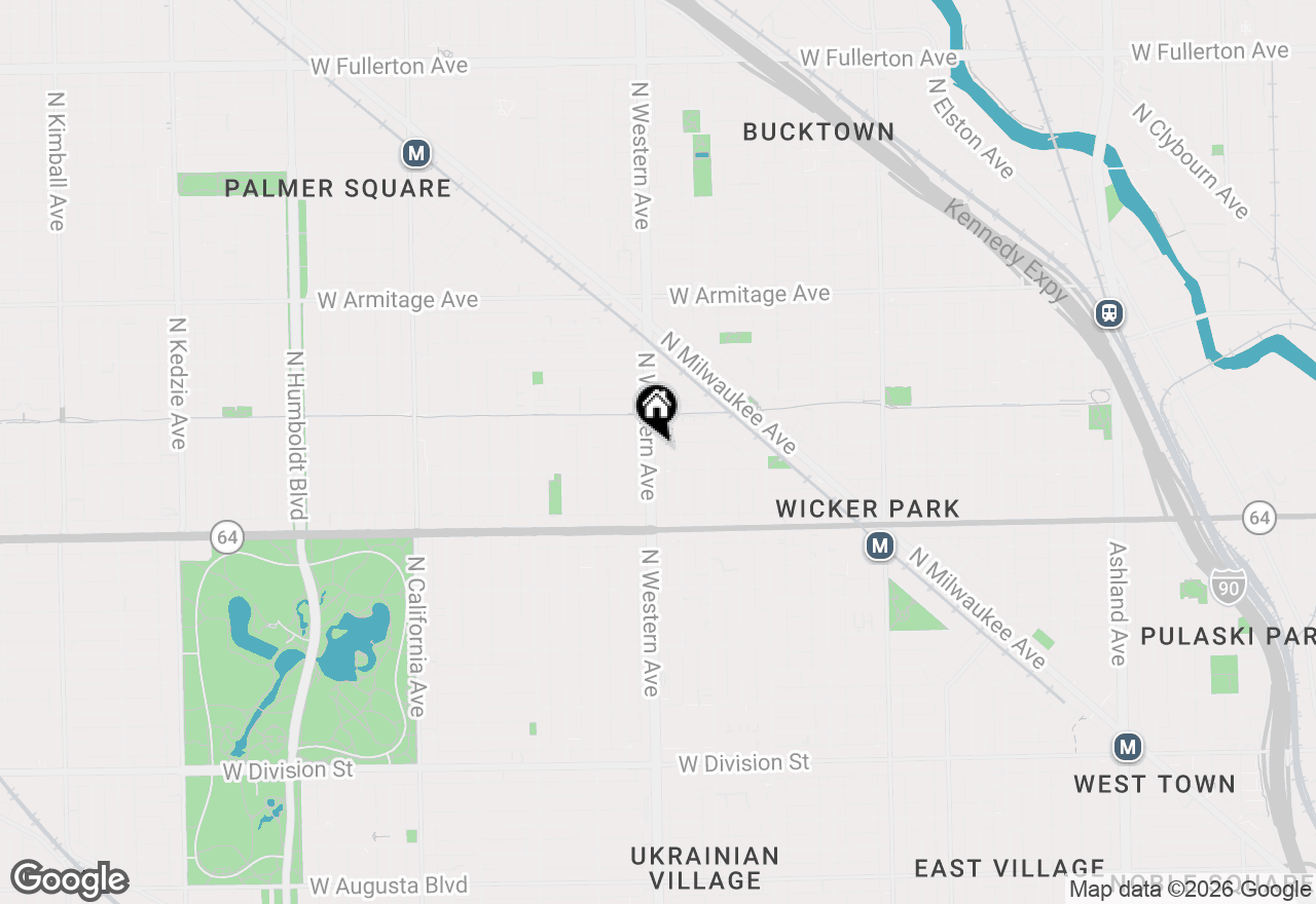 Map of 1719 N Western Avenue #4, Chicago, IL 60647