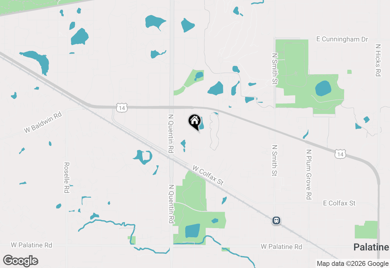 Map of 638 N Stephen Drive, Palatine, IL 60067