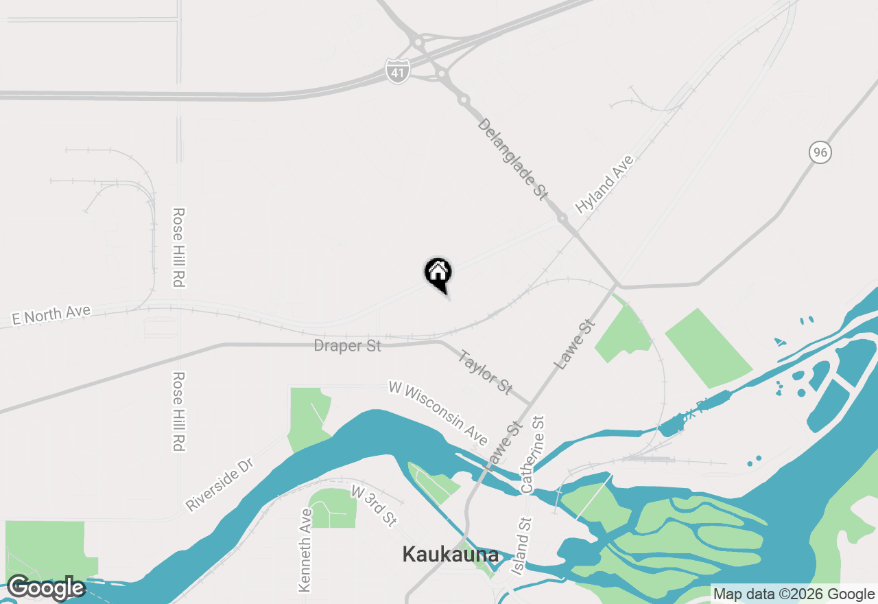 Map of 607 George St, Kaukauna, WI 54130