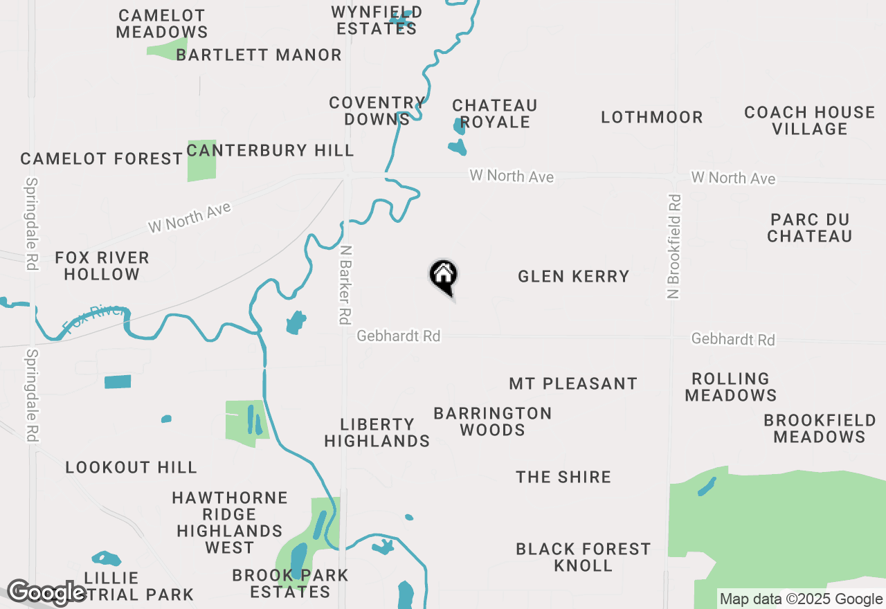 Map of 1825 Derrin Ln, Brookfield, WI 53045