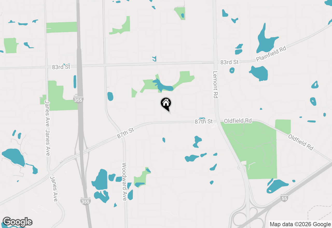 Map of (Address confidential), Darien, Illinois 60561