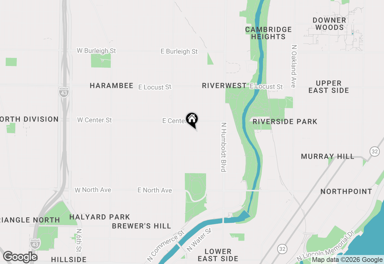 Map of 2628 N Pierce St, Milwaukee, WI 53212