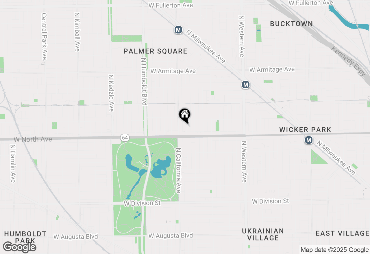 Map of 1632 N Fairfield Avenue #2, Chicago, IL 60647