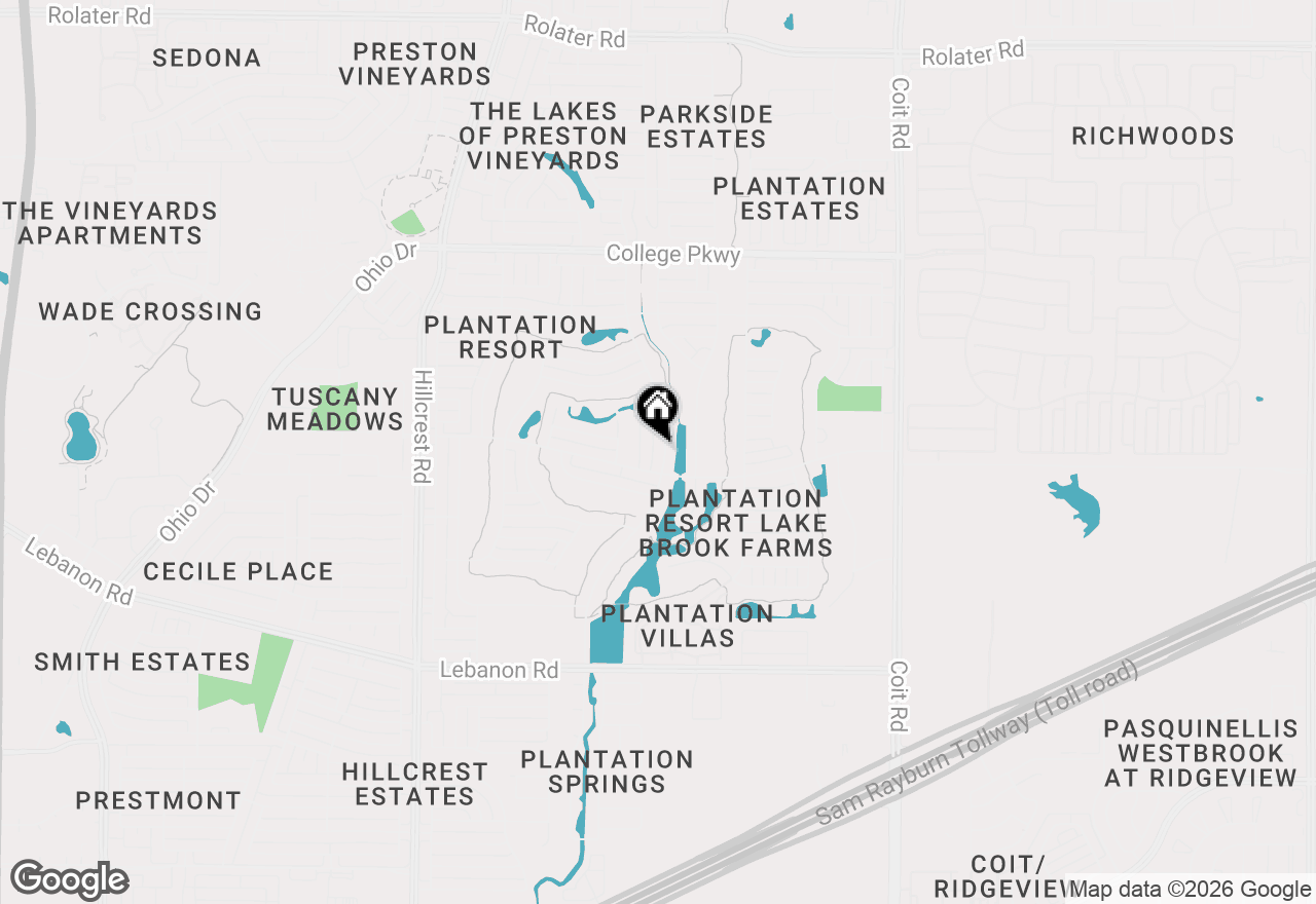 Map of 5415 Plantation Lane, Frisco, TX 75035